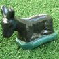 VALLAURIS signed Vintage Small Porcelain Resting Doe Deer Fawn Animal Figurine