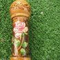 VINTAGE BULGARIAN ROSE OIL OTTO ESSENCE WOODEN CASE GLASS BOTTLE GIRL RUSE TOWN