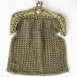 Antique Silver Color Mesh Ladies Purse Vtg Small Chain Link Evening Coin Bag #2