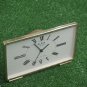 Vintage Alarm Clock SLAVA Soviet USSR 11 Jewels Works Gold Tone Desktop Watch