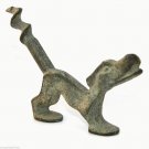 Vintage Wine Bottle Opener Corkscrew Tirebouchon Cast Brass Dog Figurine Broken
