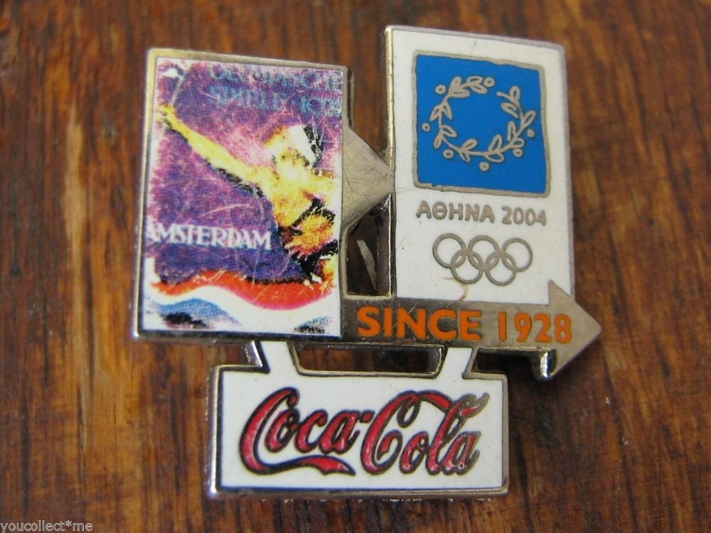 Coca Cola Athens 2004 Olympic Games Pin Badge Since Amsterdam 1928 