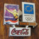COCA COLA ATHENS 2004 Olympic Games Pin Badge SINCE AMSTERDAM 1928 signed TROFE