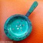Vintage Childrens Kitchen Toys Frying Pan w/ Green Cover Plate Color Dots Ornate