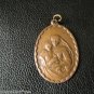 Vtg Christian Pendant Talisman Amulet Mascot Copper Base Mother Mery Child Baby