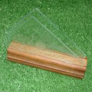 Vintage Wooden Base Napkin Holder Flower Motif Stained Glass Early 1900s