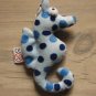 Blue Seahorse Small Plush Toy Loop Key Chain Ring Cell Phone Lucky Charm