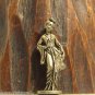 China #5 Kinder Surprise Metal Lady Fan Figurine Vintage Toy 3 cm Copper Finish