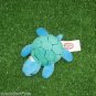 Blue Turtle Small Plush Toy Loop Key Chain Ring Cell Phone Lucky Charm