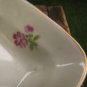 1960's Vintage Milk White Porcelain Open Salt Dish Saltern Gold Trim Rose Deco