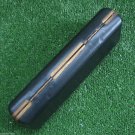 VINTAGE FOUNTAIN PEN BALLPOINT PEN PENCIL CASE BOX BLACK BRASS TRIM WHITE LINING