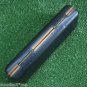 VINTAGE FOUNTAIN PEN BALLPOINT PEN PENCIL CASE BOX BLACK BRASS TRIM WHITE LINING