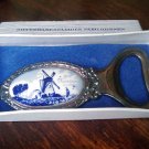 Vintage Silver Plated Bottle Opener Pako Rhenen Holland Windmill Halmarked Boxed