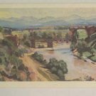 COROT vintage post card le pont d'Auguste sur la Nera Stella Cartes Painting