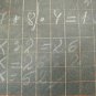 Vintage Chalkboard Tablet Slate Learn to Write Calculate School Student