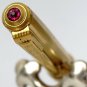 Vintage Mechanical Pencil Soviet Russia USSR Rolled Gold Barrel Soyuz w/ Rubies
