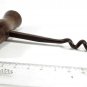 English Corkscrew Tirebouchon Wine Bottle Opener Wooden Handle Forged Iron #2