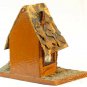 Vintage Wooden HUT Small House Handmade Craft Home Desktop Decor Accent 50's