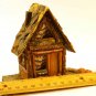 Vintage Wooden HUT Small House Handmade Craft Home Desktop Decor Accent 50's
