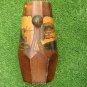 Vintage Wooden Pen Pencil Holder Landscape Pyrography Handmade Signed Artwork