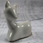 Vintage Porcelain Figurine Small Deer Fawn Milky White Pottery Home Decor Art