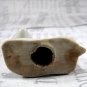 Vintage Porcelain Figurine Small Deer Fawn Milky White Pottery Home Decor Art