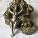Vintage KEYCHAIN - Naked Lady - Fertility Style Woman Figurine - BUN Hairstyle