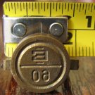 Vintage Army Brass Wax Seal - E 60 Press Stamp - Room, Envelope, Drawer Lock 1"