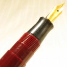 Vintage FOUNTAIN PEN - Ta Tung China 1950s - Burgundy & Gold Trim - NEVER INKED