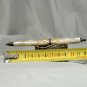 Vintage Ballpoint Pen - Cream Ivory Marbled Plastic/Celluloid Barrel - Brass Tip