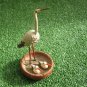 Vintage Stork Nest - Hand Made Pine Cone Figurines - 4" Home Decor Accent 1950s