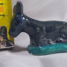 Vallauris French Art - Vintage Green Donkey - Clay Glazed Figurine - Home Decor
