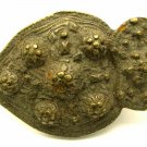 Vintage LADIES BELT BUCKLE - Cast Brass - YIN YANG Shape - Europe 1890s