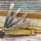 USSR Vintage Nail Repair Manicure Vanity Set - Aluminum Scales in Plastic Pouch