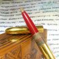 Rare Old Vintage Ballpoint Pen - 2 Color Brass Center w/ 2 Caps - BALLET USA
