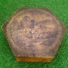 Vintage Shaving Razor Box - Office Study Decor - Man Cave Accent Hexagonal Shape