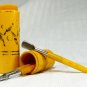 Vintage MANICURE VANITY SET - Celluloid Tube & Handle - 3 Knives Never Sharpened