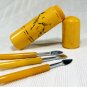 Vintage MANICURE VANITY SET - Celluloid Tube & Handle - 3 Knives Never Sharpened