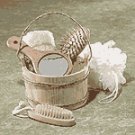 6-Piece Wood Bucket Bath Set