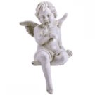 Alabastrite Sitting Cherub With Bird