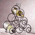 Wrought Iron Swirl Wine Rack