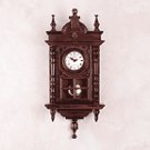 Hardwood Hand-Carved Clock