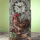 Alabastrite Rooster Wall Clock