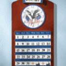 Wood Eagle & Flag Clock & Calendar