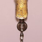 Glass Amber Mosaic Wall Votive