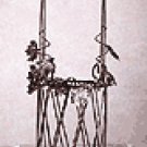 Metal-Rattan Wine Bottle Basket