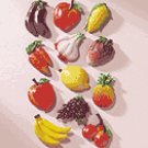 Alabastrite Fruit & Veggie Magnetic Memo Holders