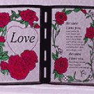 Simulated Stained Glass "Love" Plaque