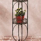 Metal 2-Tier Planter Shelf