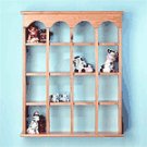 16-Compartment Wood Wall Curio